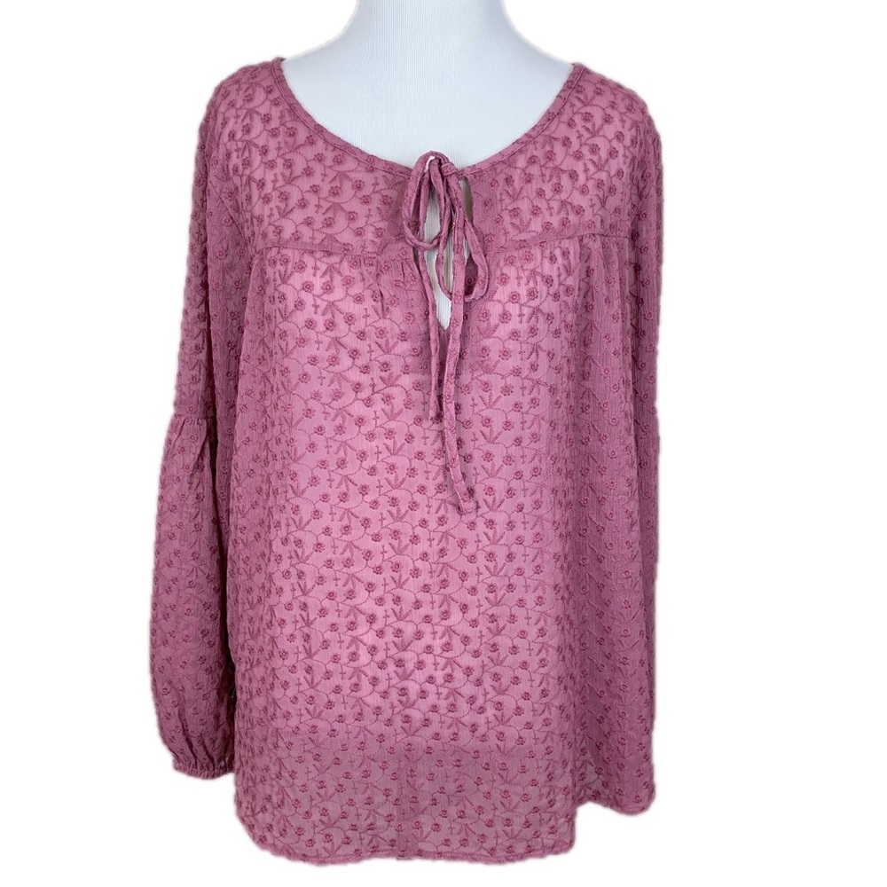 Loft Embroidered Peasant Blouse